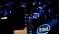 FILE PHOTO: The intel logo is displayed on computer screens at SIGGRAPH 2017 in Los Angeles, California, U.S. July 31, 2017. REUTERS/Mike Blake/File Photo