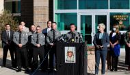Santa Fe County Sheriff Adan Mendoza speaks at a news conference after actor Alec Baldwin accidentally shot and killed cinematographer Halyna Hutchins on the film set of the movie 