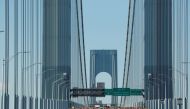 New York City Marathon - New York, New York, United States - November 3, 2019 General view of race participants in action on the Verrazzano-Narrows Bridge during the marathon REUTERS/Lucas Jackson/File Photo