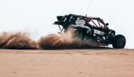 Qatar's Ahmed Allouh drives his CANAM X3.