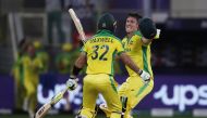 Australia's Mitchell Marsh and Glenn Maxwell celebrate winning the ICC Men's T20 World Cup REUTERS/Hamad I Mohammed
