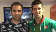 A 2015 picture of Pete Sampras with Novak Djokovic shared on Instagram 