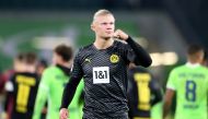Borussia Dortmund's Erling Braut Haaland celebrates after the match REUTERS/Cathrin MuellerAND/OR QUASI-VIDEO.