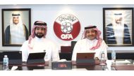 Mansoor Al Ansari, Secretary-General of QFA and Hani Ballan, member of the QFA Executive Office during the AFC Congress.