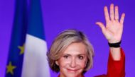 Paris Ile-de-France administrative region president Valerie Pecresse gestures after being designated as France's right-wing Les Republicains (LR) party candidate for the 2022 presidential election, in Paris, France, December 4, 2021. Reuters/Christian Hartmann