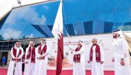College of North Atlantic–Qatar faculty members, staff and students celebrating Qatar National Day.
