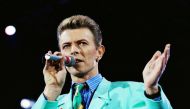FILE PHOTO: David Bowie performs on stage during The Freddie Mercury Tribute Concert at Wembley Stadium in London, Britain, April 20, 1992. REUTERS/Dylan Martinez/File Photo
