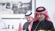 Director-General of Qatar News Agency (QNA) Ahmed Said Jaber Al Rumaihi attending a FANA meeting in Riyadh, Saudi Arabia. 