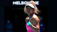 Japan's Naomi Osaka celebrates after winning her first round match against Colombia's Camila Osorio Reuters/Asanka Brendon Ratnayake