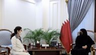 Deputy Speaker of Shura Council H E Dr. Hamda bint Hassan Al Sulaiti meeting yesterday with OHCHR Head of the National Institutions, Regional Mechanisms and Civil Society Section, Afarin Shahidzadeh, who is currently visiting the country. 
