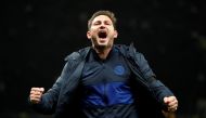 :FILE PHOTO: Chelsea manager Frank Lampard celebrates after the match Action Images via Reuters/John Sibley