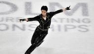 FILE PHOTO: Yuzuru Hanyu of Japan during the men's short program Jessica Gow/TT News Agency via REUTERS/File Photo

