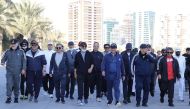 President of the Supreme Judiciary Council and President of the Court of Cassation H E Dr. Hassan bin Lahdan Al Hassan Al Mohannadi taking part in National Sport Day.