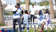 National Sports Day activities at Qatar Foundation, yesterday.