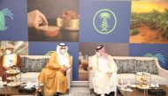 Minister of Municipality H E Dr. Abdullah bin Abdulaziz bin Turki Al Subaie during the ministerial meeting of the International Council of Dates, being held in Al Ahsa governorate of Saudi Arabia, yesterday.
