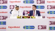 Qatar Tennis, Squash and Badminton Federation President Nasser bin Ghanim Al Khelaifi and President and General Manager of ExxonMobil Qatar Dominic Genetti during the sponsorship signing ceremony, yesterday.