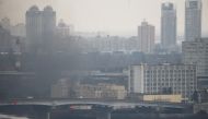 Smoke rises from the territory of the Ukrainian Defence Ministry's unit, after Russian President Vladimir Putin authorized a military operation in eastern Ukraine, in Kyiv, Ukraine February 24, 2022. Reuters/Valentyn Ogirenko