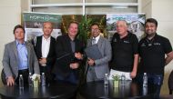 MDFM Managing Director & Co-Founder Kushal Kumar and Green Magic Homes CEO Gustavo Santander exchanging documents after singing the agreement.