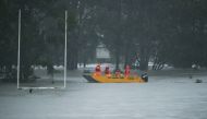 Flooded scenes at Rocklea on Brisbane's Southside, Queensland, Australia, February 27, 2022. AAP Image/Jason O'Brien via REUTERS
