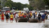 Flooding is seen after heavy rains in Chinderah, New South Wales, Australia March 1, 2022. AAP Image/Jason O'Brien via REUTERS