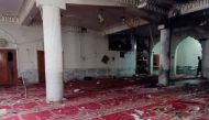 A general view of the prayer hall after a bomb blast inside a mosque during Friday prayers in Peshawar, Pakistan, March 4, 2022. REUTERS/Fayaz Aziz
