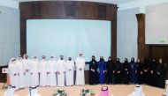 Qatar Olympic Committee (QOC) President H E Sheikh Joaan bin Hamad Al Thani attended the ceremony to mark QOC's 43rd Anniversary at the QOC Headquarters, yesterday. During the ceremony, QOC also honoured its long serving employees and graduates of the training courses organised by its Human Resources Department.