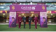 Qatar Airways cabin crew during the Amir Cup final.