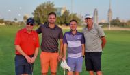 Winner Danny Langfield (2nd from left) with other players.