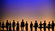 Ballet dancers acknowledge a standing ovation during 'Dance for Ukraine', a charity gala to raise funds for people in need in Ukraine, at The London Coliseum, in London, Britain, March 19, 2022. Picture taken March 19, 2022. REUTERS/Dylan Martinez
