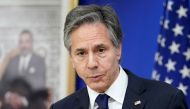 U.S. Secretary of State Antony Blinken speaks during a news conference in Rabat, Morocco, March 29, 2022. Jacquelyn Martin/Pool via REUTERS
