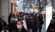 File Photo: People walk through the city center amid the spread of the coronavirus disease (COVID-19), before a lockdown on Wednesday, in Munich, Germany December 14, 2020. REUTERS/Andreas Gebert
