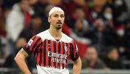 AC Milan's Zlatan Ibrahimovic reacts REUTERS/Daniele Mascolo
