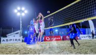 Action from the men's Beach Volleyball Competition.