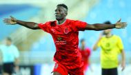 Al Duhail's Michael Olunga celebrates after scoring the winning goal.