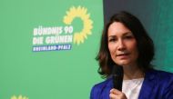 Alliance 90/The Greens party leader Anne Spiegel attends a news conference on the results of the coalition talks for Rhineland-Palatinate, in Mainz, Germany April 30, 2021. REUTERS/Kai Pfaffenbach/File Photo