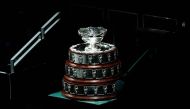 Tennis - Davis Cup Finals - Group B - Canada v Sweden - Madrid Arena, Madrid, Spain - November 25, 2021  General view of the trophy REUTERS/Sergio Perez