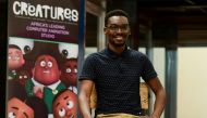 Creatures Animation Studio Director Raymond Malinga poses for a photo during a Reuters interview outside his office in Bugolobi suburb of Kampala, Uganda April 4, 2022. Picture taken April 4, 2022. REUTERS/ Abubaker Lubowa