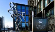 The exterior of the European Medicines Agency is seen in Amsterdam, Netherlands, December 18, 2020. REUTERS/Piroschka van de Wouw/File Photo

