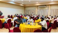 Indian expat community members at the Iftar event. 