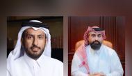 Sheikh Faisal bin Thani Al-Thani, QFB Chairman, (R) Abdulrahman Totonji QFB CEO  