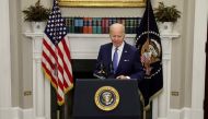 U.S. President Joe Biden in the Roosevelt Room at the White House in Washington, U.S., April 28, 2022. REUTERS/Evelyn Hockstein
