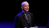 FILE PHOTO: Actor Bill Murray recites his words during a performance with cellist Jan Vogler from their new album New Worlds, at the Southbank Centre in London, Britain June 4, 2018. REUTERS/Peter Nicholls