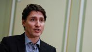 Canadian Prime Minister Justin Trudeau speaks during an interview with Reuters, as Russia's attack on Ukraine continues, in Kyiv, Ukraine May 8, 2022. REUTERS/Valentyn Ogirenko