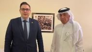 H E Sultan bin Saad Al Muraikhi with H E Jan Lipavsky