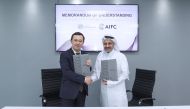Yousuf Mohamed Al Jaida (right), Chief Executive Officer, QFC during the agreement signing ceremony.