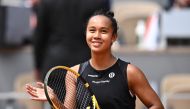 May 29, 2022 Canada's Leylah Annie Fernandez celebrates winning her fourth round match against Amanda Anisimova of the U.S. REUTERS/Dylan Martinez