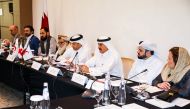 Qatar Red Crescent Society (QRCS) officials during the Roundtable on the humanitarian situation in Afghanistan, yesterday.