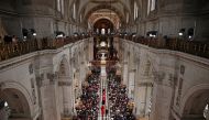A general view of the National Service of Thanksgiving at St Paul's Cathedral, during Britain's Queen Elizabeth's Platinum Jubilee celebrations, in London, Britain, June 3, 2022. Dan Kitwood/Pool via REUTERS
