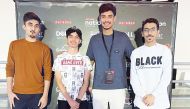 From left: Usama Javed, eSports Club Treasurer; Adham Ali, second place winner; Syed Hamad Abbas, eSports Club President, and  Mohammed Albourdiny, first place winner.