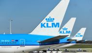KLM airplanes are seen parked at Schiphol Airport in Amsterdam, Netherlands April 2, 2020. REUTERS/Piroschka van de Wouw/File Photo